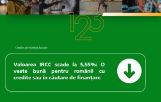 Valoarea IRCC scade la 5,55%: O veste bună pentru românii cu credite sau în căutare de finanțare