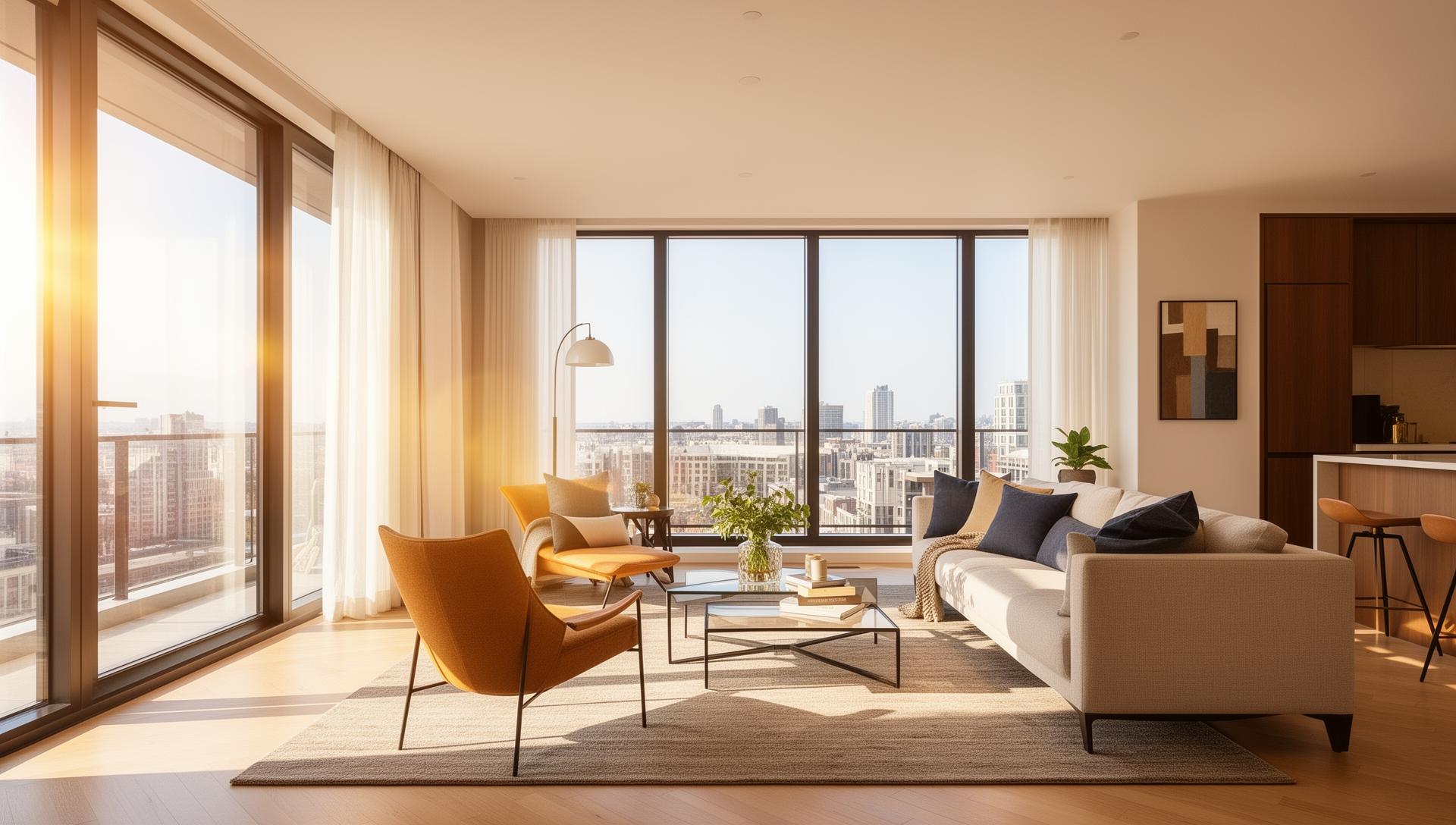 Apartament modern și luminos amenajat cu mobilier de la partenerii 123Benefits